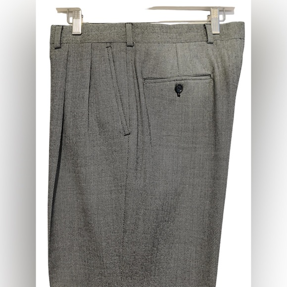 Burberry Men’s Dressy Custom Tailored 36/29 Wool Pants Dark Gray Straight Leg - Picture 9 of 13
